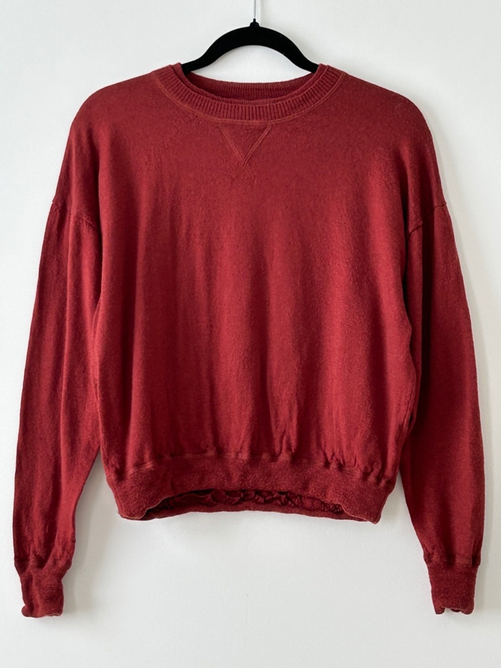 J. Crew 100% Merino Wool Rust Crewneck Sweater